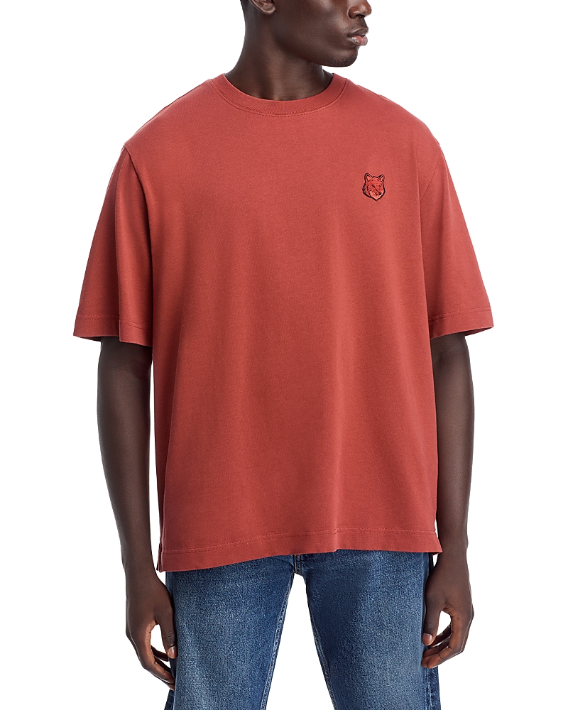 Maison Kitsuné Cotton Fox Head Patch Tee In Teak