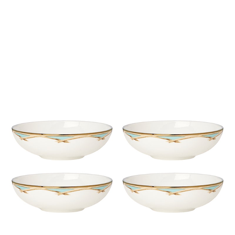 Lenox British Colonial Bamboo Fruit Bowls, Set Of 4 In White