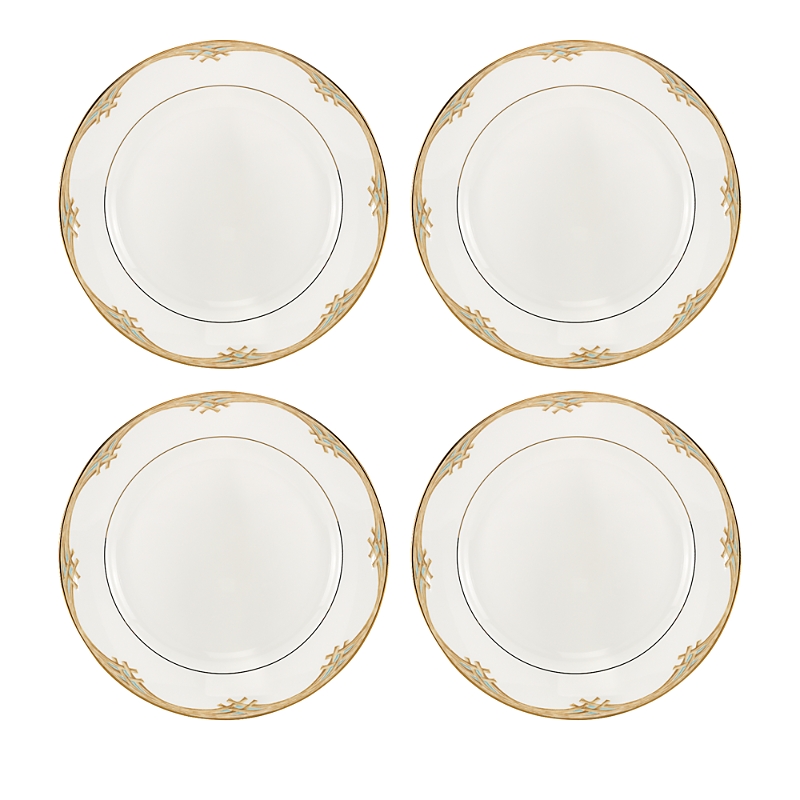 Lenox Colonial Bamboo Dinner Plates, Set Of 4 In White