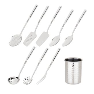 Bloomingdale's Viking 9 Piece Stainless Steel Utensil Set with Holder