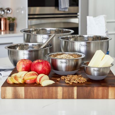 10 Piece Stainless Steel Mixing Bowl Set, Black
