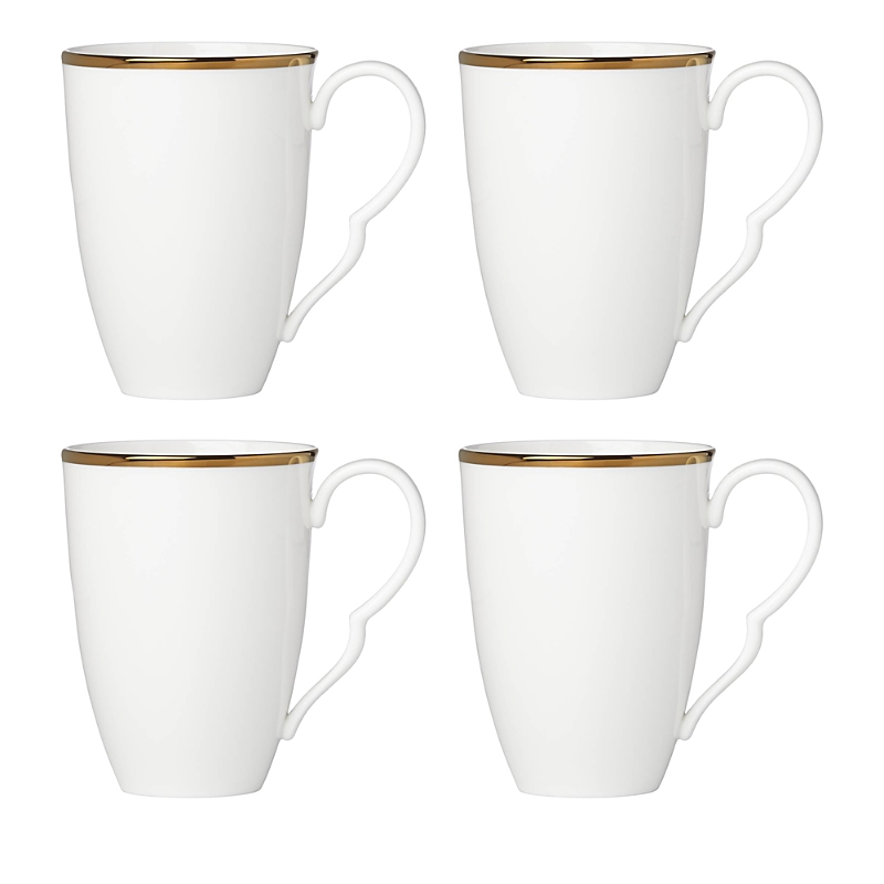 Lenox Contempo Luxe Mugs, Set Of 4 In White