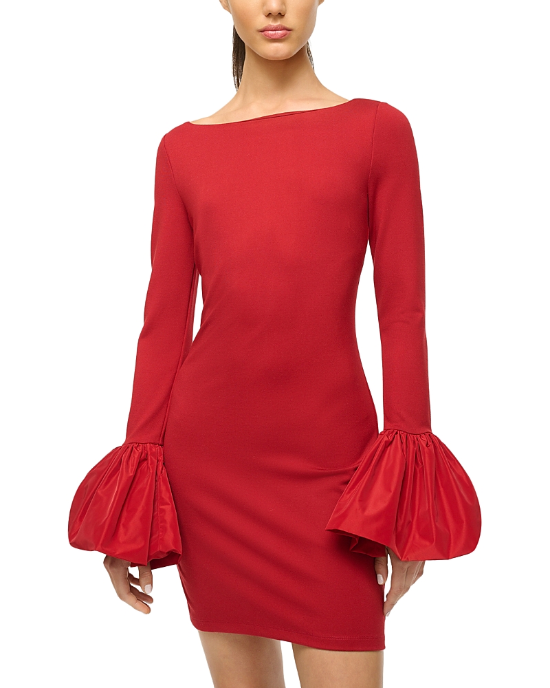 Staud Hawthorne Dress In Rouge In Red