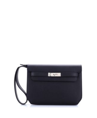 Pre-Owned Hermes 25 Kelly Depeches Pouch Epsom