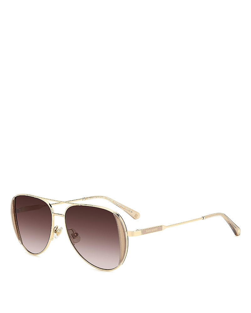 Kate Spade Navigator Aviator Metal Sunglasses