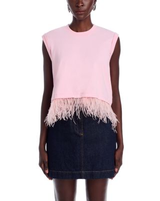 Cropped Feather Tee