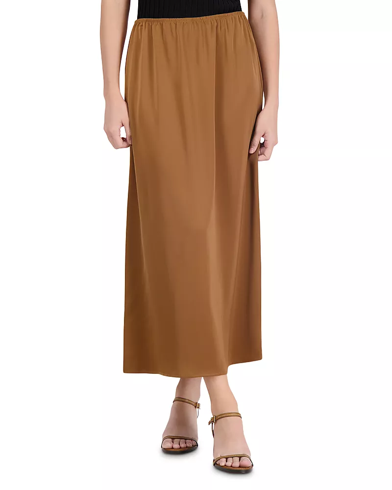 Point Satin Maxi Skirt