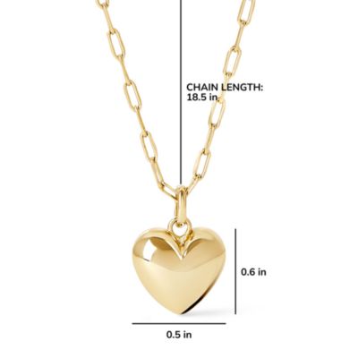 Puffed Heart Necklace - Lev