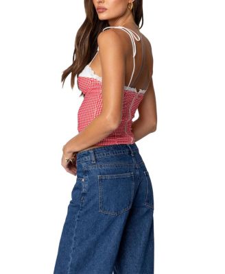 Peekaboo Lacey Gingham Corset