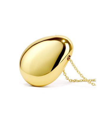 Gold Pendant Necklace - Pebble