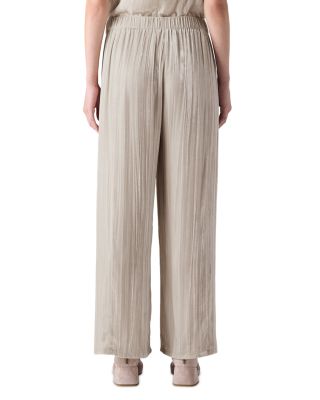 Wide Leg Crushed Velvet Ankle Pants