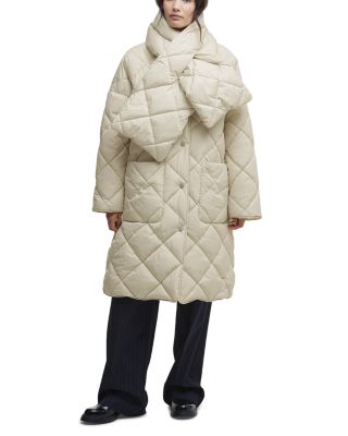 Brigitte Puffer Coat with Scarf