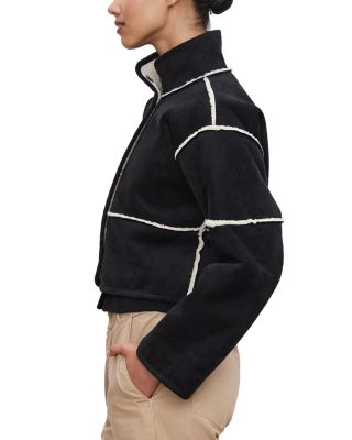 Kelly Reversible Faux Shearling Cropped Jacket