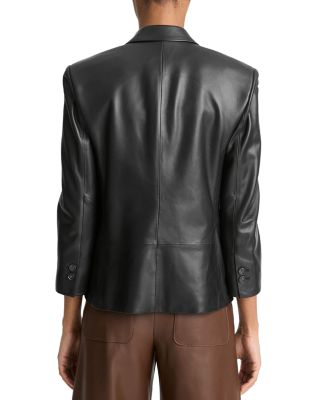 Srunken Leather Blazer