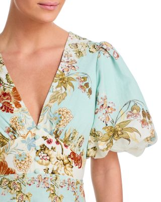 Balloon Sleeve Mini Dress