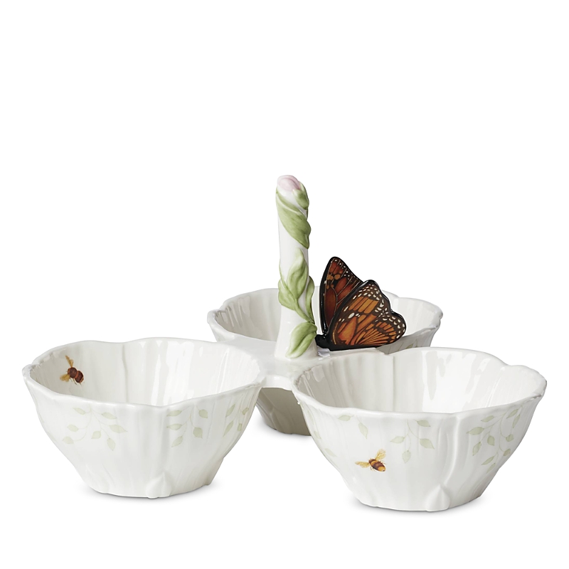 Lenox Butterfly Meadow 3 Section Server In White