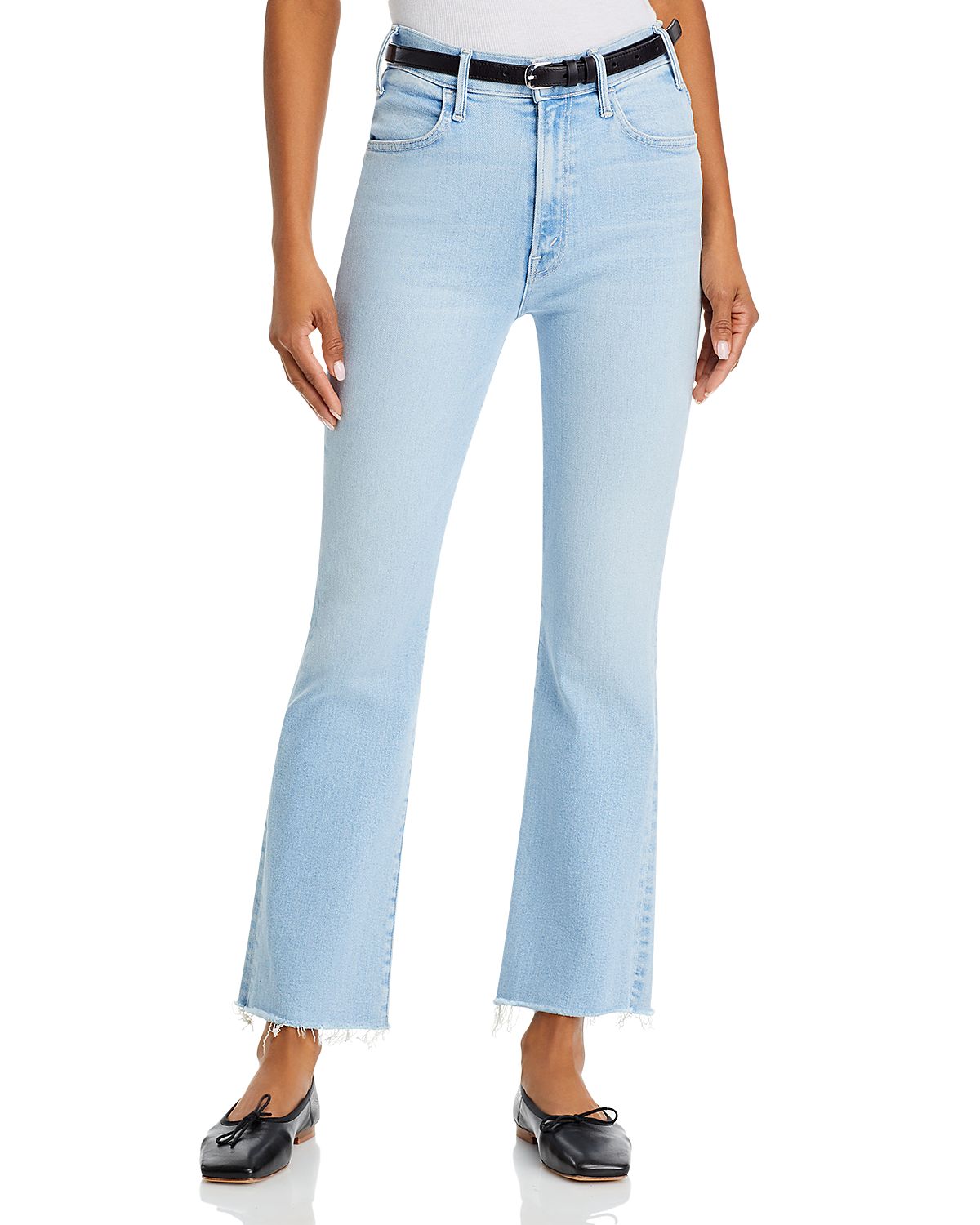 Mother The Hustler Fray High Rise Ankle Jeans
