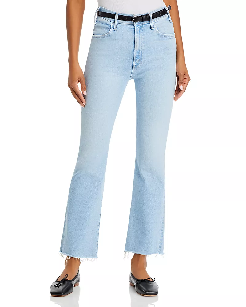Mother The Hustler Fray High Rise Ankle Jeans in Ball in Your Court