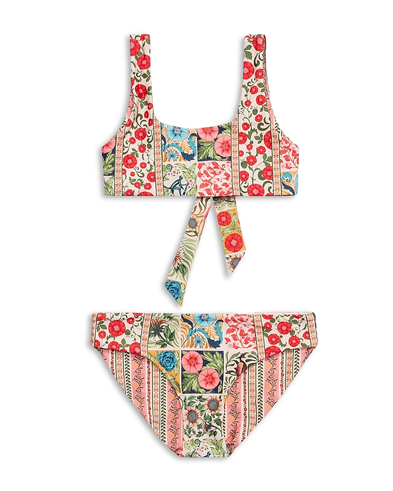 Agua Bendita Girls' Sheila Harvest Reversible 2 Piece Swimsuit - Little Kid, Big Kid