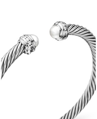 Cable Classics Bracelet with Cultured Freshwater Pearl & Diamonds