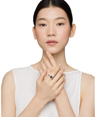 Sterling Silver Petite Chatelaine&reg; Ring with Black Onyx & Diamonds - Exclusive