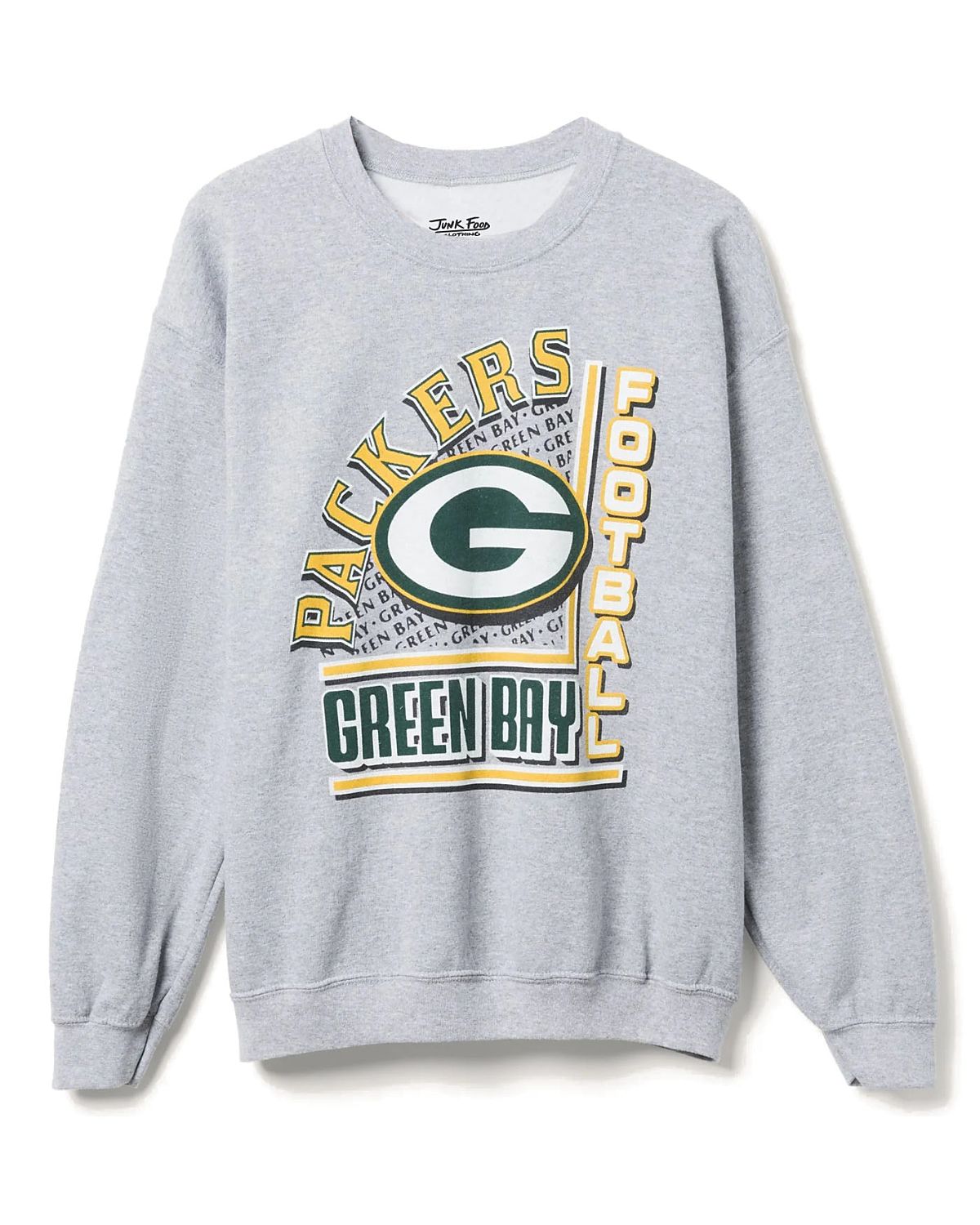 Junk Food Clothing Unisex Nfl Green Bay Packers Backfield Crew Fleece Sweatshirt