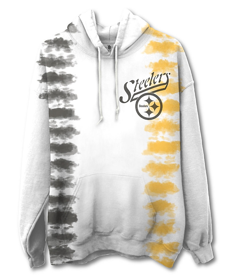 Junk Food Clothing Unisex Nfl Pittsburgh Steelers Stitch Tie Dye Hoodie In Tie Dye