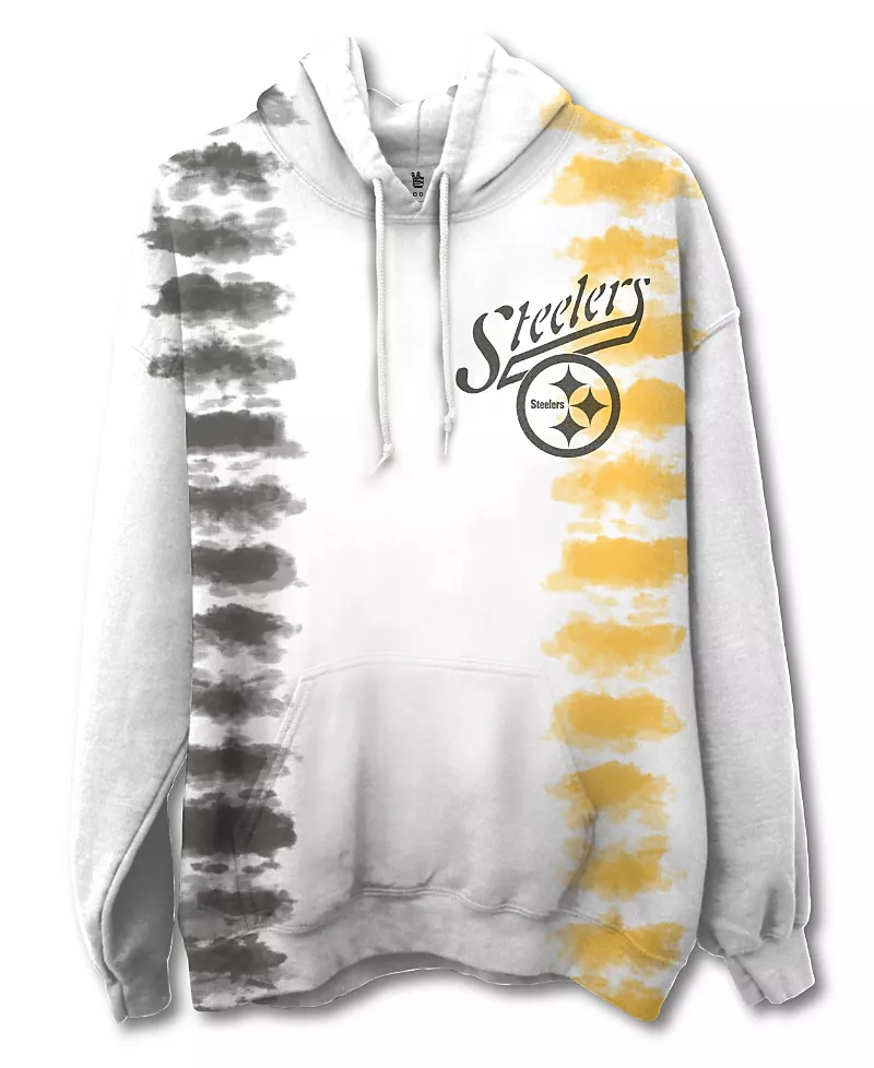 Junk Food Clothing Unisex Nfl Pittsburgh Steelers Stitch Tie Dye Hoodie