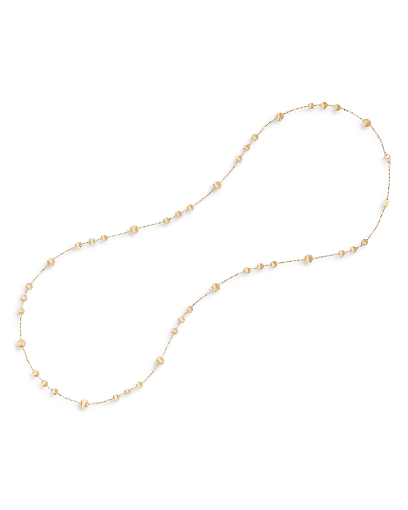 Marco Bicego Long Bead Station Necklace In 18k Yellow Gold