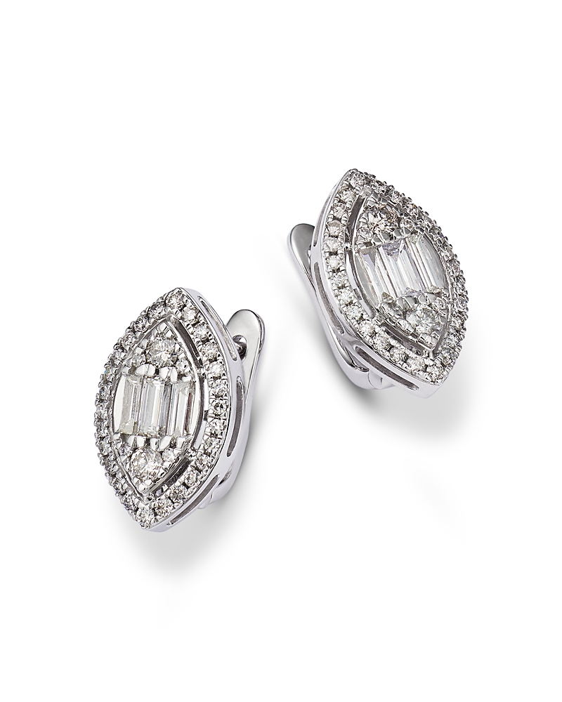 Bloomingdale's Fine Collection Diamond Earrings In 14k White Gold, 1.00 Ct. T. W. In White