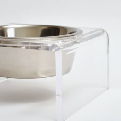 Clear Single Pet Bowl Feeder