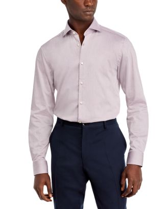 HUGO Kason slim fit overhemd, twill, zwart