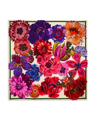 Magic Garden Silk Square Scarf 