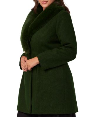 Grammys Faux Fur Trimmed Coat