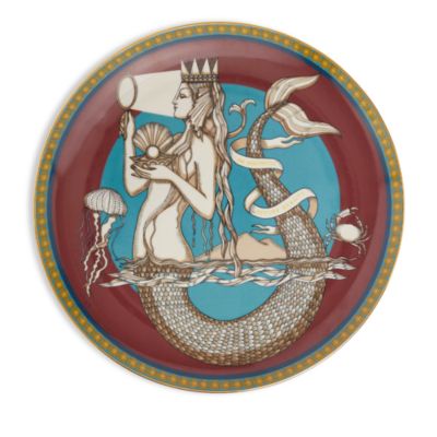 Mermaid Bordeaux Decorative Plate