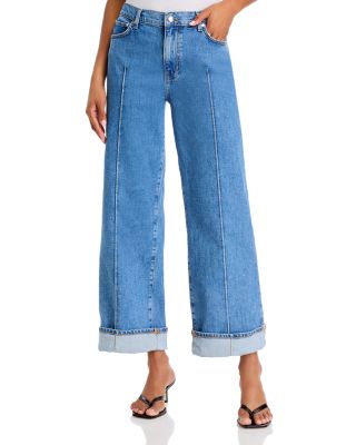 Derek Lam 10 Crosby - Delano Mid Rise Cuffed Ankle Jeans in Azure