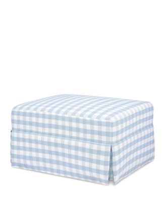Crawford Gliding Ottoman in Tan Gingham