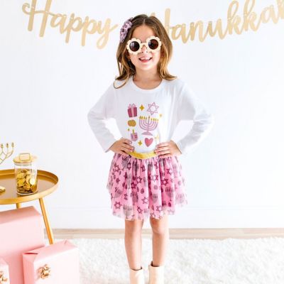  Hanukkah Blush Pink Tutu - Little Kid