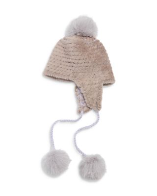 Jocelyn Faux Fur Pom Pom Trapper Hat