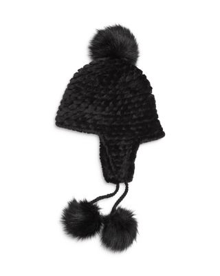 Jocelyn - Faux Fur Pom Pom Trapper Hat