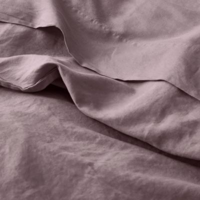 Linen Blend Flat Sheet, Twin
