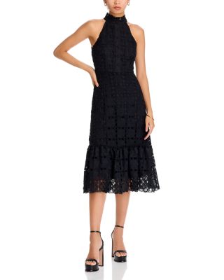 Lace Halter Midi Dress - Exclusive