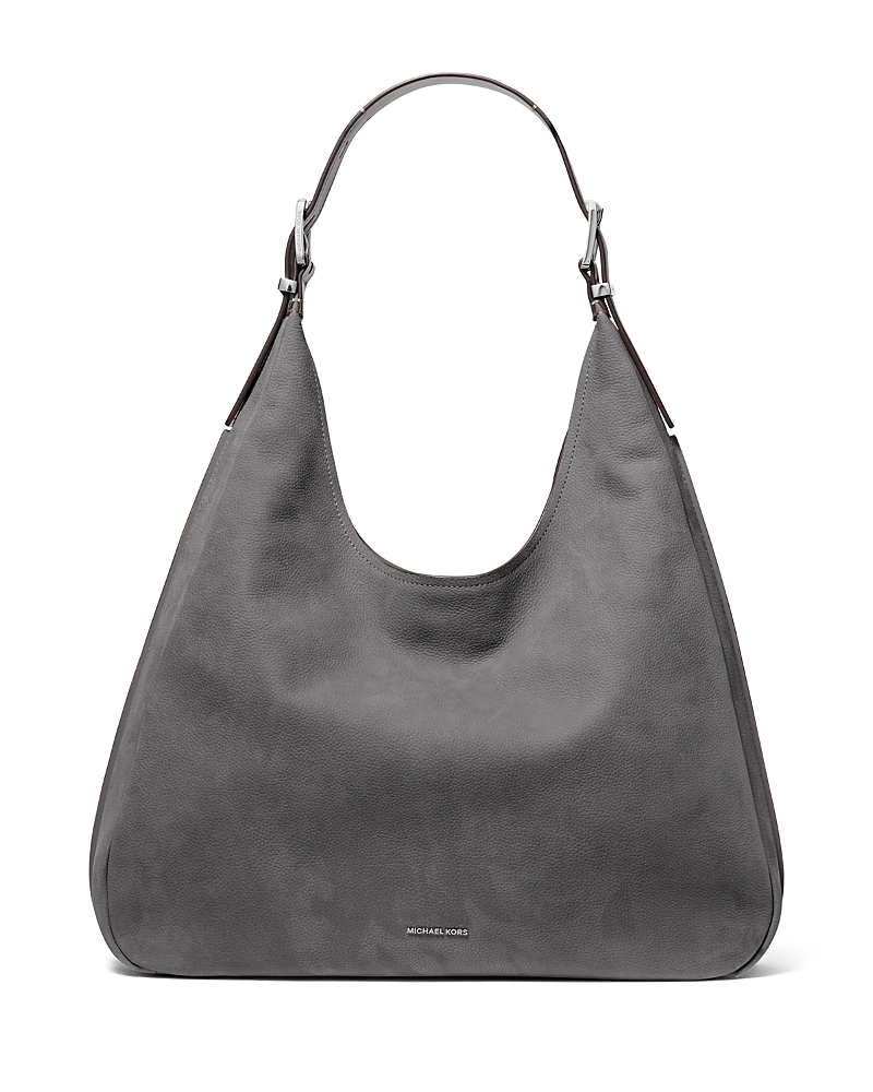 Michael Kors Large Nubuck Hobo Shoulder Bag In Slate