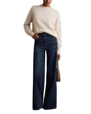 Heather Wide Leg Jeans in Dark Blue