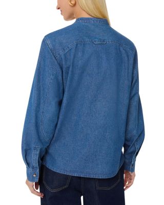 Pintucked Denim Shirt