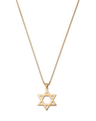 Bloomingdale's Fine Collection - Men's Star of David Pendant Necklace in 14K Yellow Gold, 22"