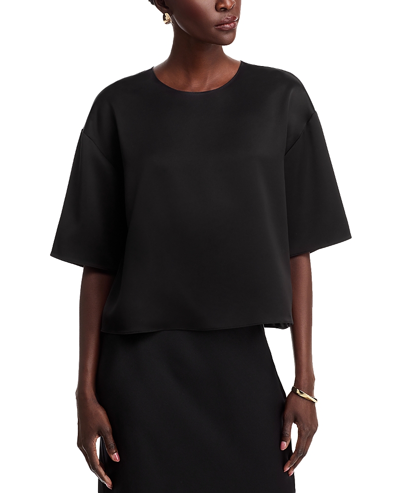 Leset Barb Boxy Tee In Black