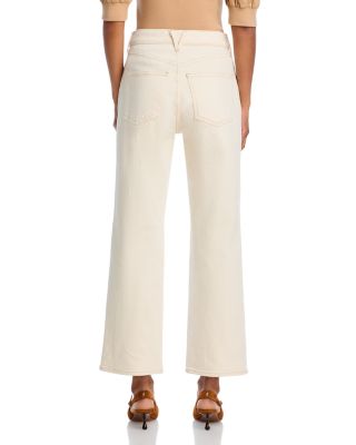 Dylan High Rise Straight Leg Ankle Jeans in Ecru