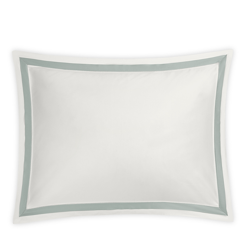 Matouk Ambrose Sateen King Sham In Bone/celadon