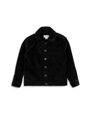 Miles The Label - Boys' Black Corduroy Shirt Jacket - Little Kid